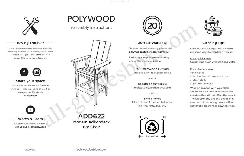 Polywood ADD622 User manual Polywood ADD622 User manual