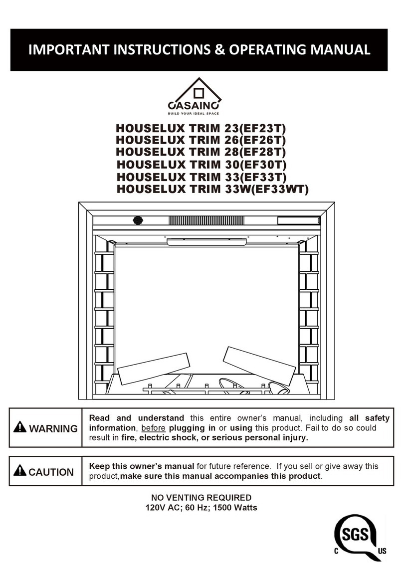 CASAINC HOUSELUX TRIM 23 Important instructions & operating manual
