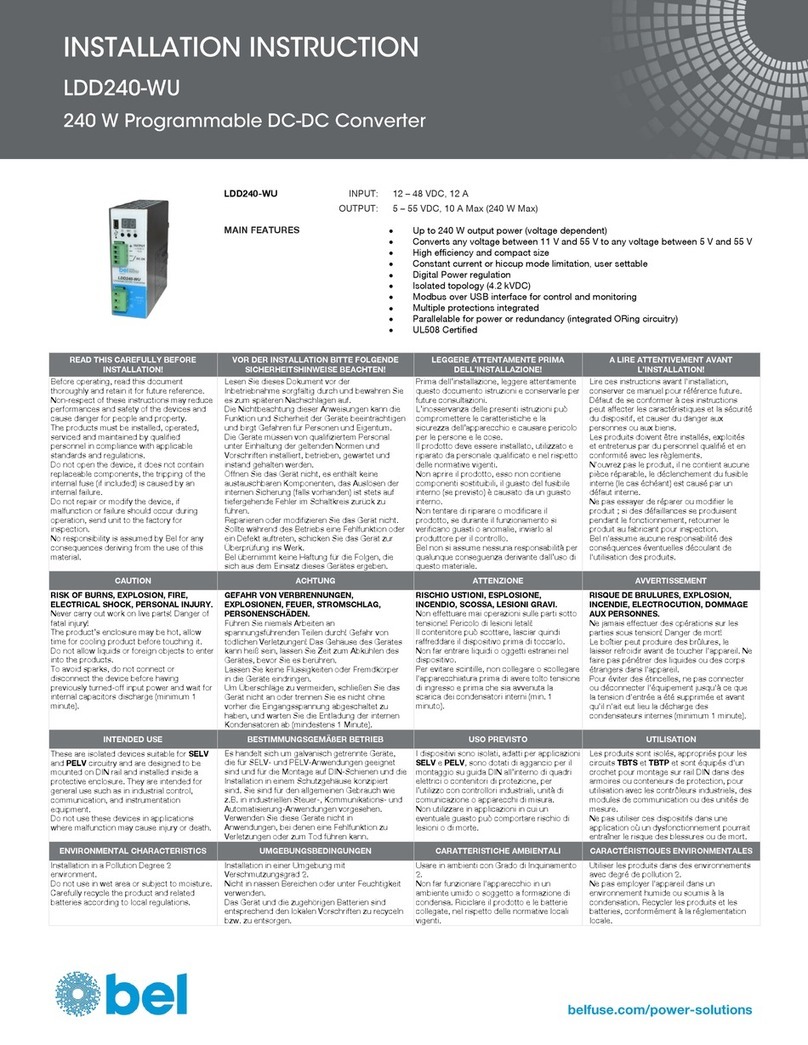 BEL LDD240-WU installation instructions