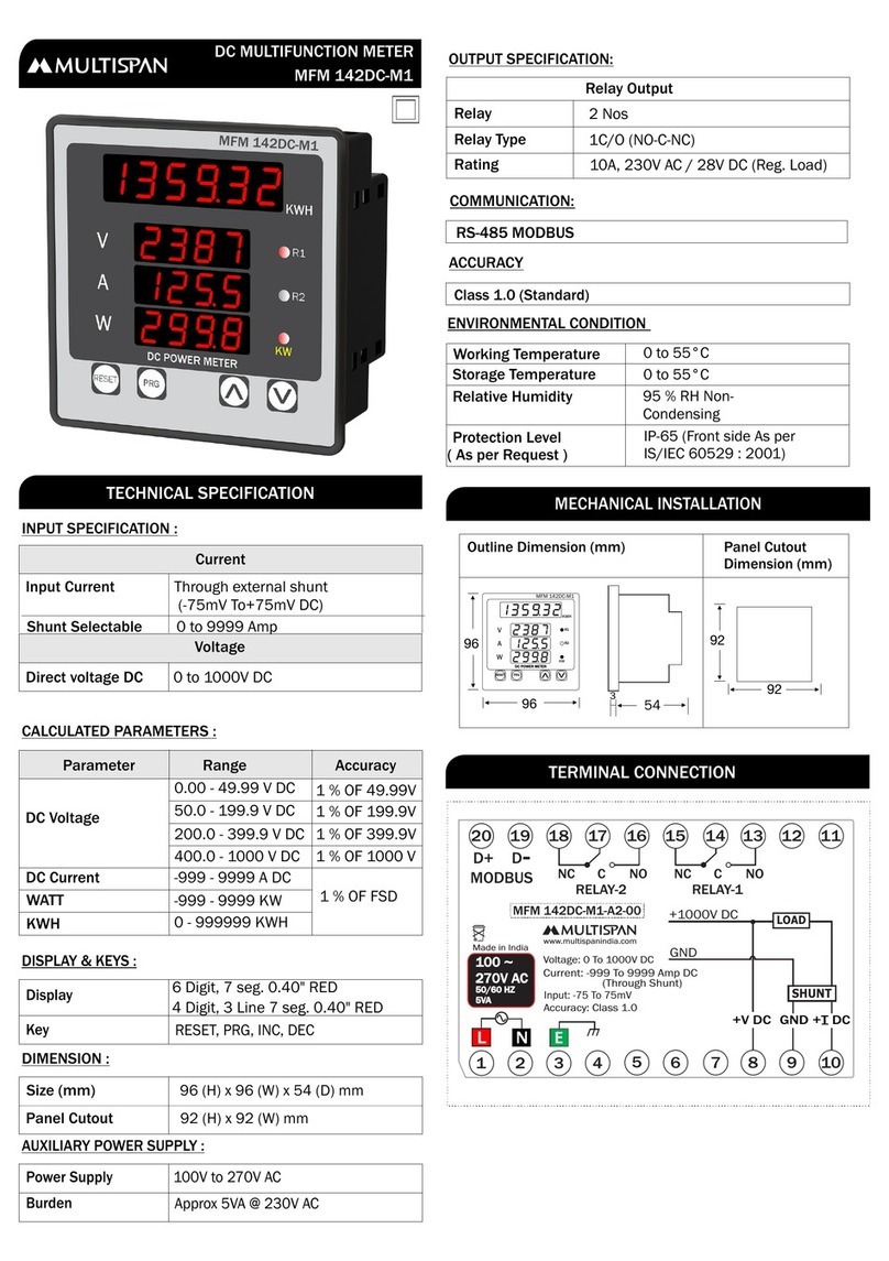 MULTISPAN MFM 142DC-M1 User manual
