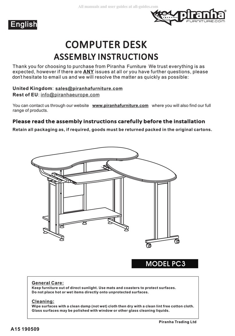 Piranha Furniture PC3 Assembly instructions