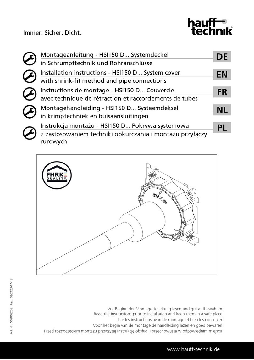 Haufftechnik Systemdeckel HSI150 D Series User manual