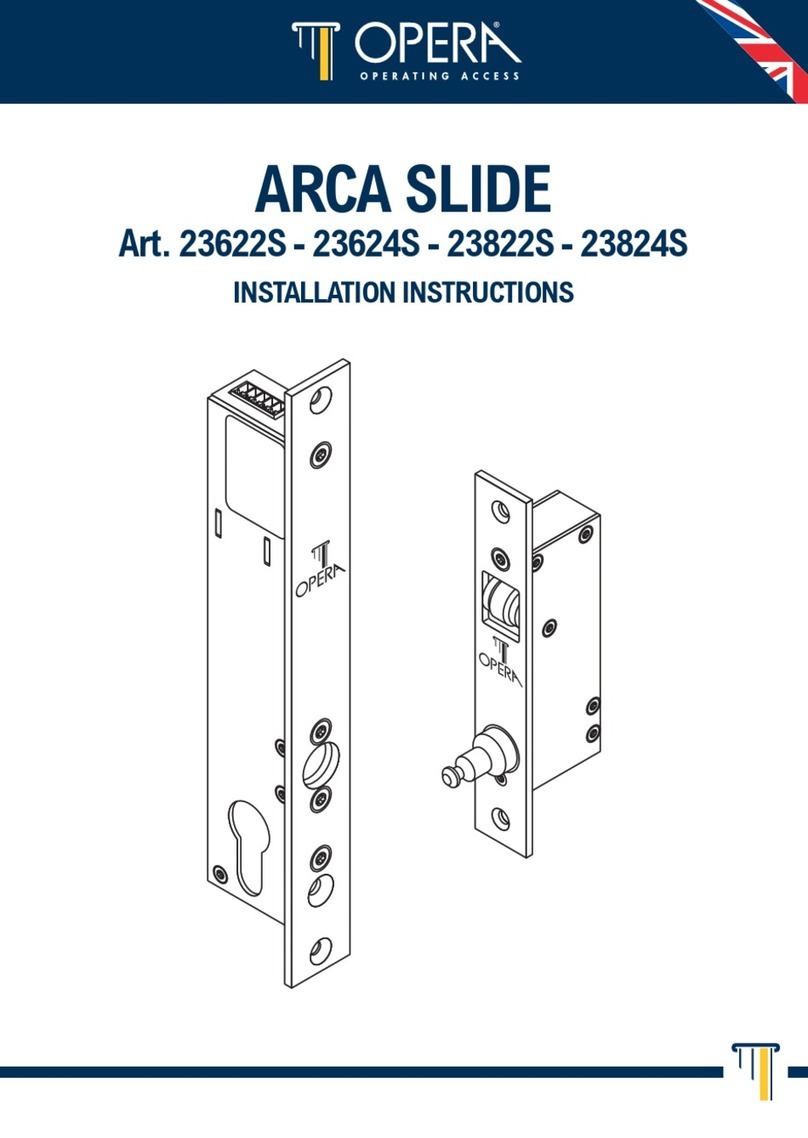 Opera ARCA SLIDE installation instructions Opera ARCA SLIDE installation instructions