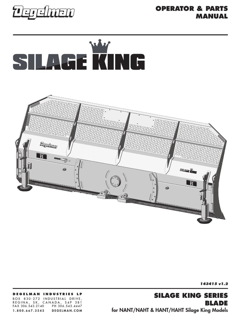 Degelman SILAGE KING Operator's & parts manual