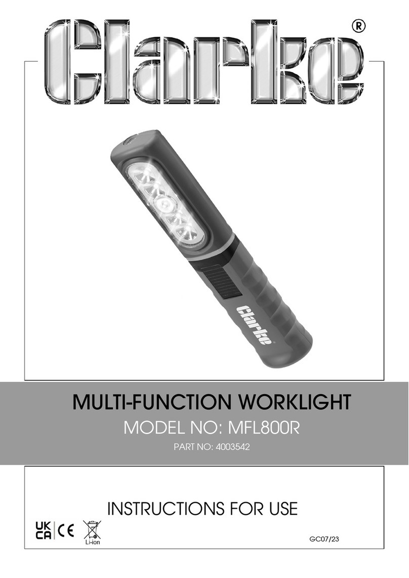 Clarke MFL800R User manual Clarke MFL800R User manual