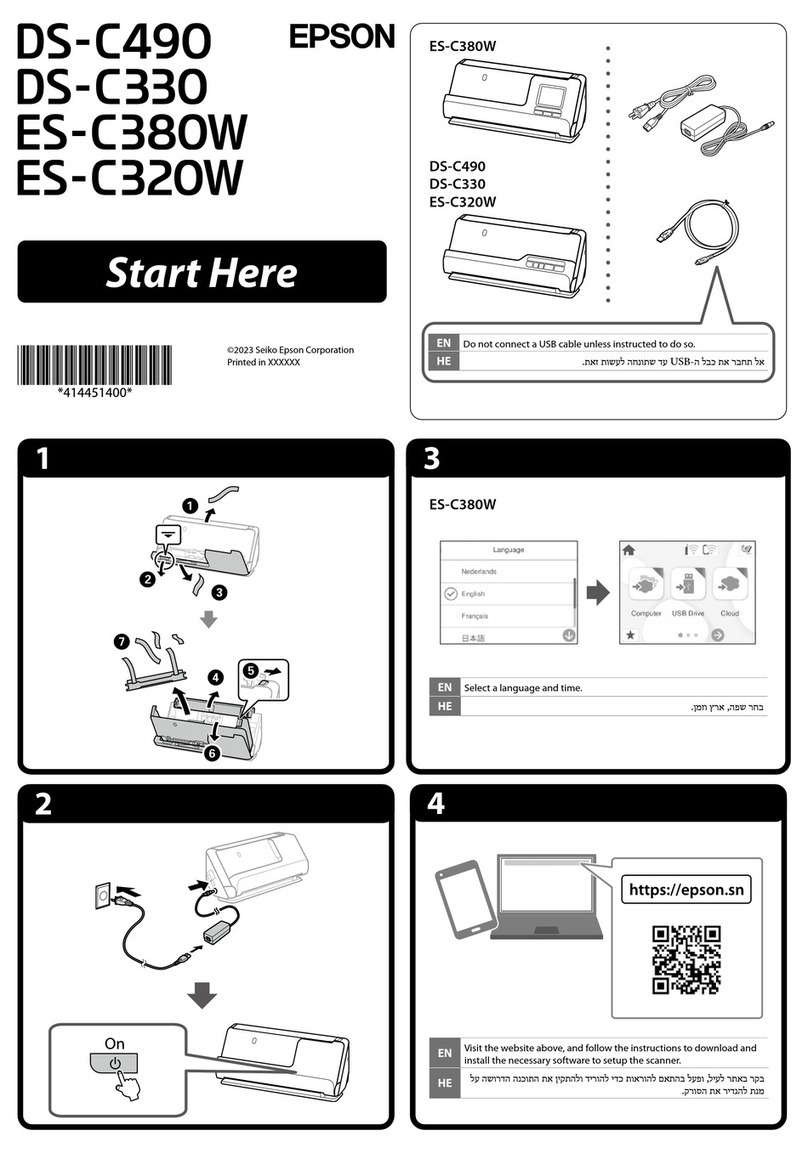 Epson DS-C490 User manual Epson DS-C490 User manual