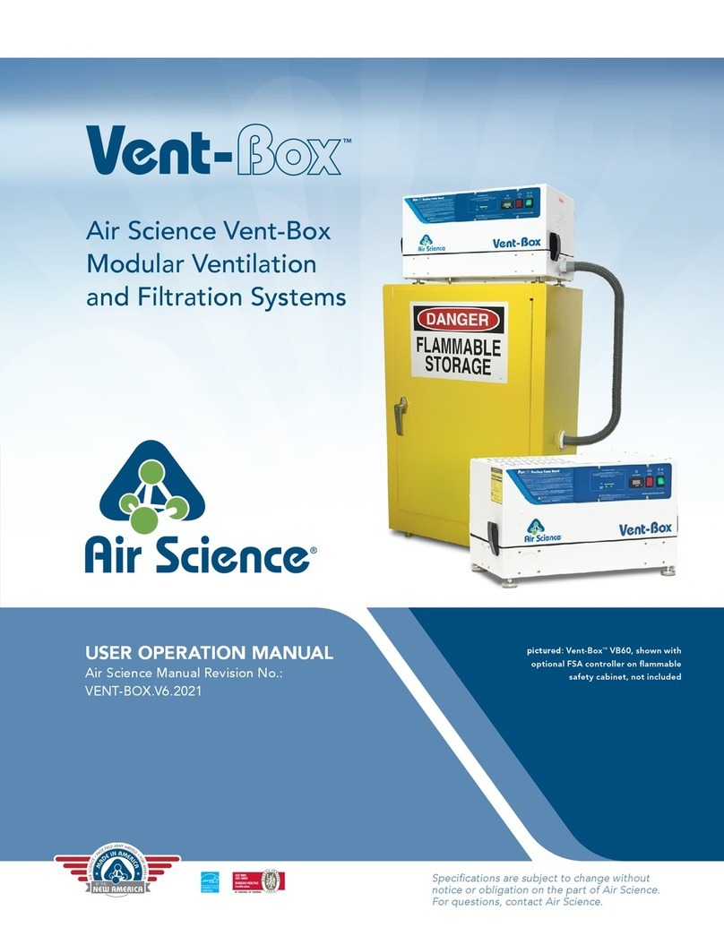 Air Science Vent-Box User's operation manual