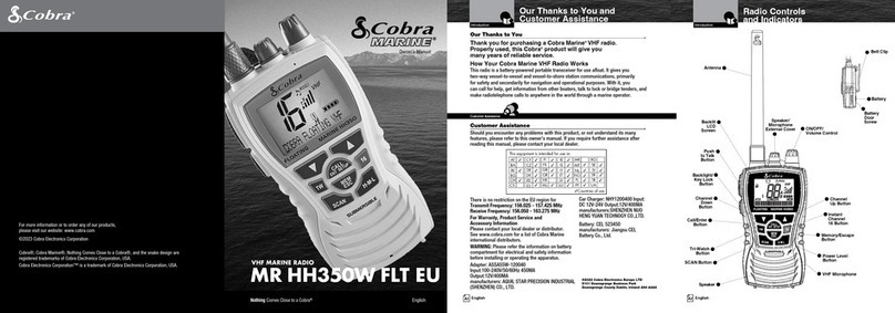 Cobra Marine MR HH350W FLT EU User manual