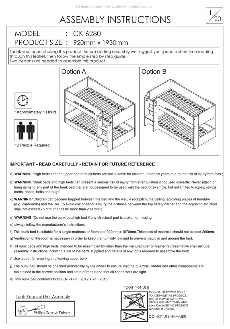 Flair Furnishings CK 6280 Assembly instructions