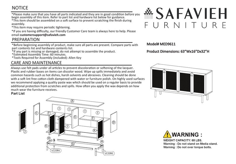 Safavieh Furniture MED9611 Assembly instructions Safavieh Furniture MED9611 Assembly instructions