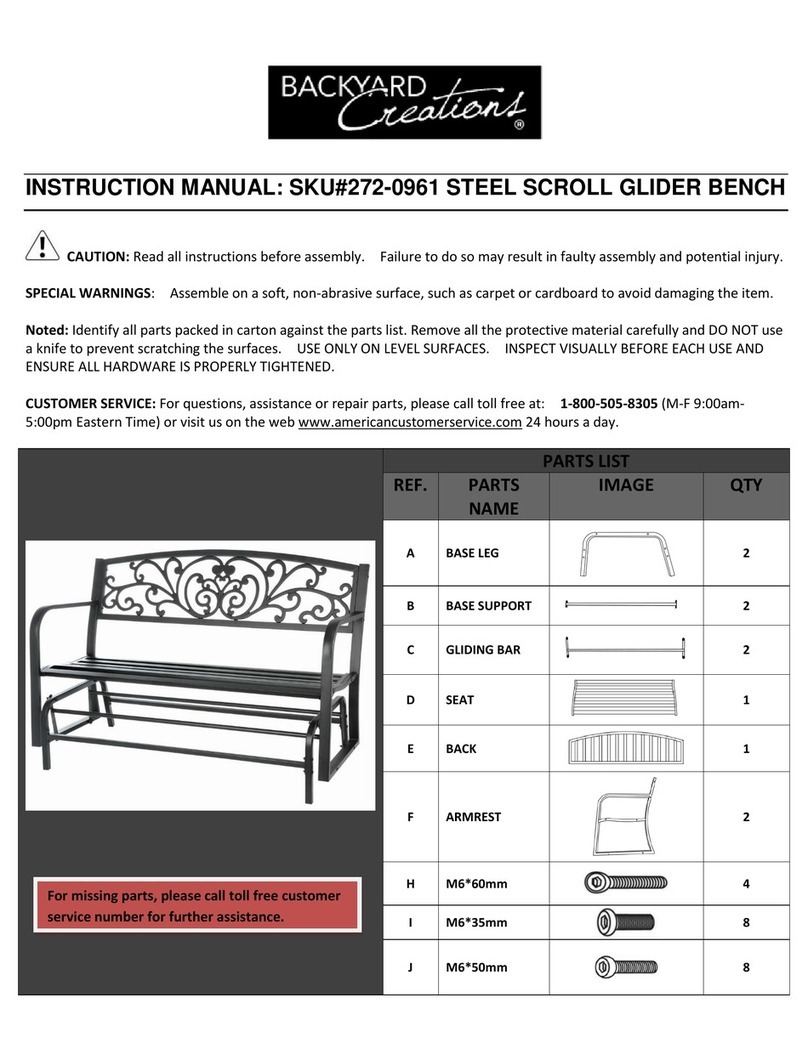 Backyard Creations 272-0961 instruction manual