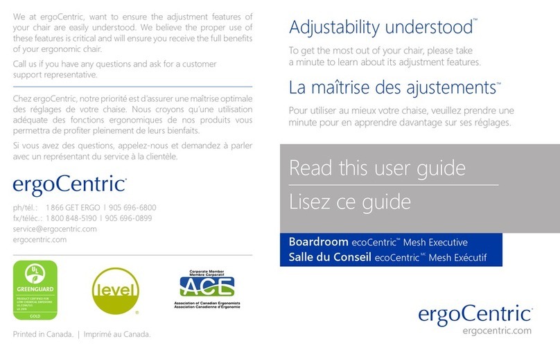 ErgoCentric ecoCentric Mesh Executive User manual ErgoCentric ecoCentric Mesh Executive User manual