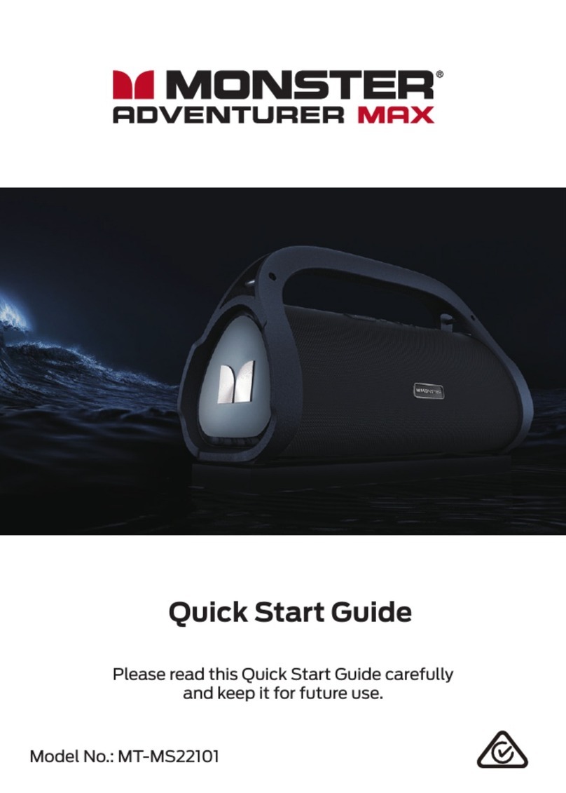 Monster ADVENTURER MAX MT-MS22101 User manual