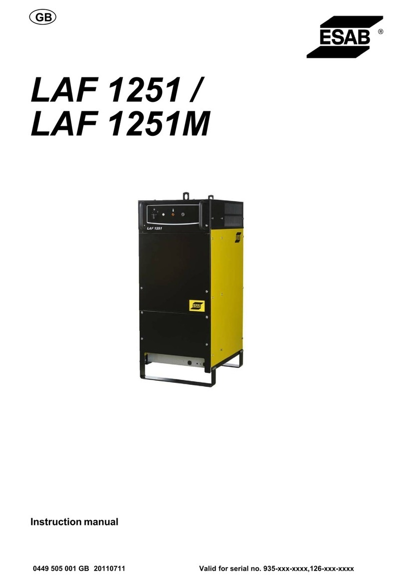ESAB LAF 1251 User manual ESAB LAF 1251 User manual