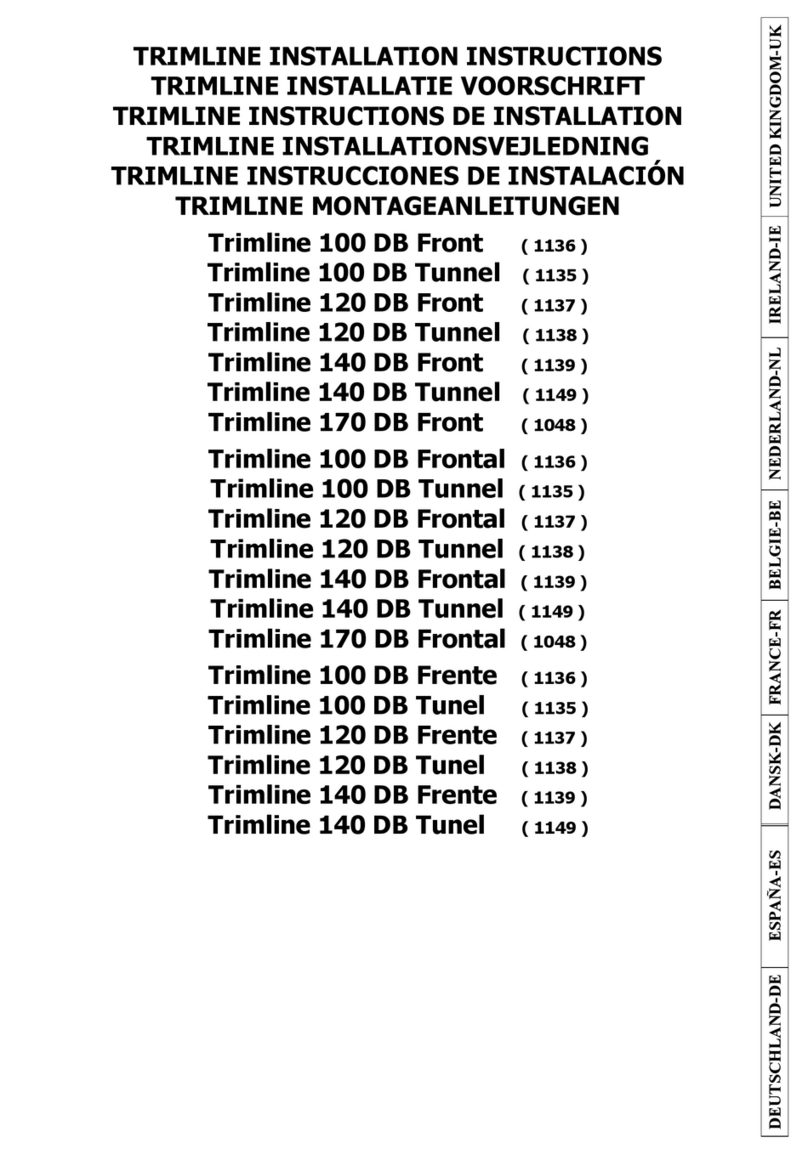 Thermocet Trimline 100 DB Front installation instructions