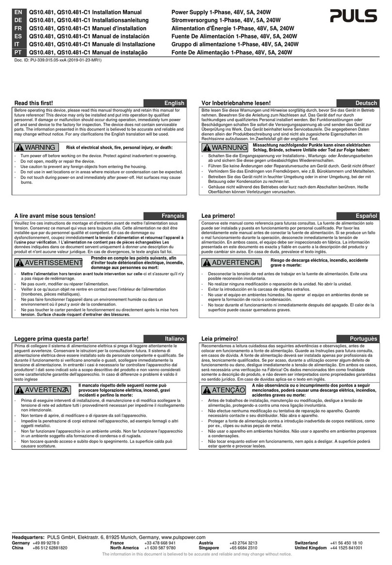 Puls QS10.481 User manual