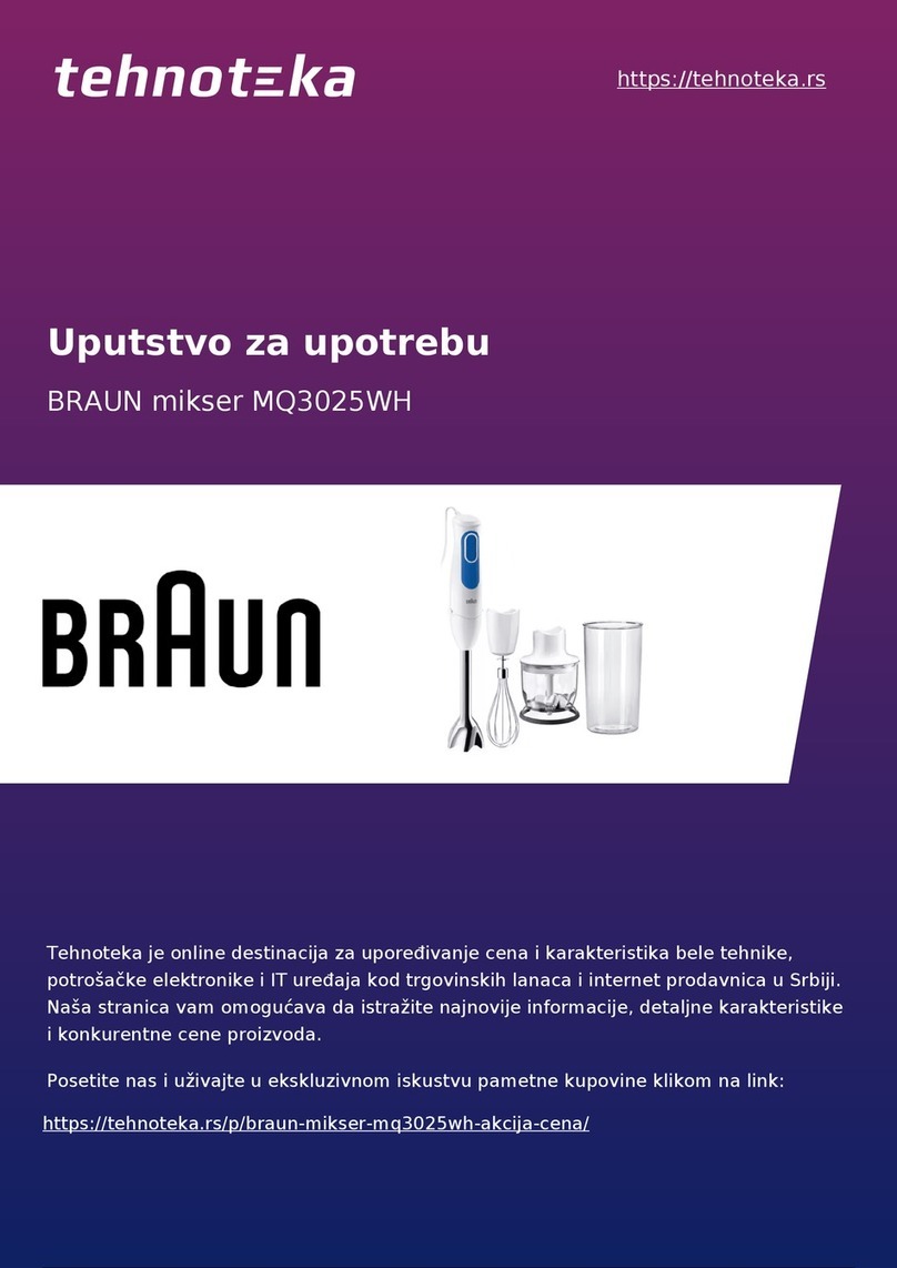 Braun MultiQuick 3 MQ 3025 WH User manual