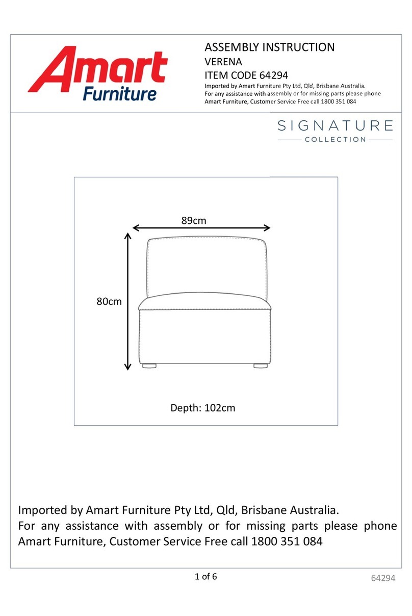 Amart Furniture SIGNATURE VERENA 64294 Assembly instruction