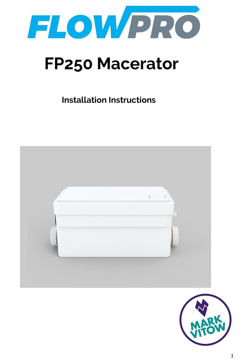 Flowpro FP250 Macerator installation instructions