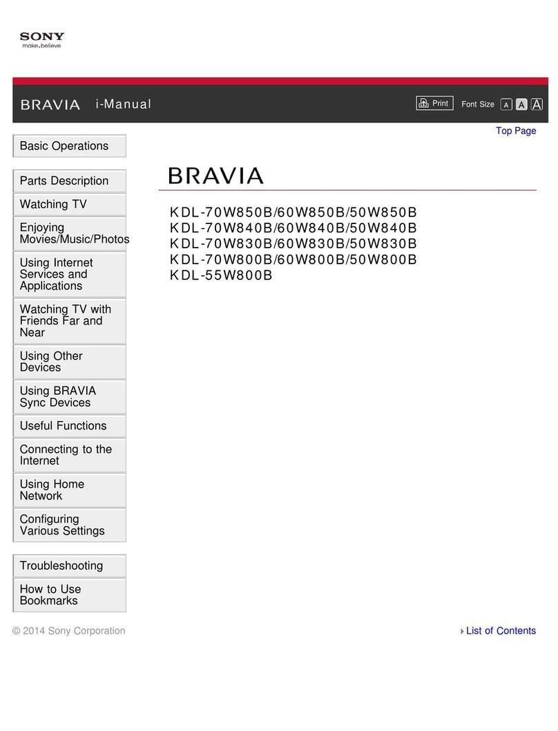 Sony KDL-60W850B User manual