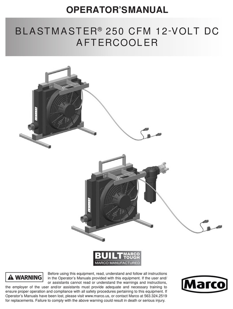 Marco BLASTMASTER 250 CFM Operator's manual