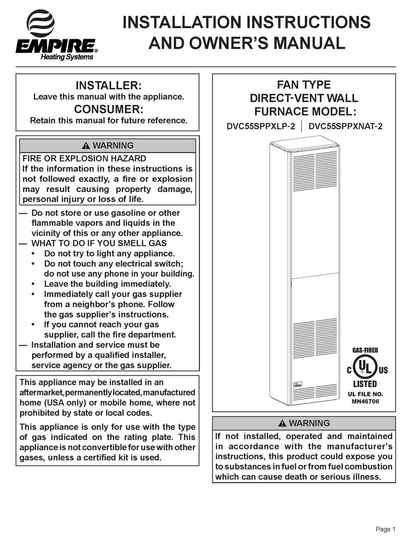 Empire Heating Systems DVC55SPPXLP-2 Quick start guide