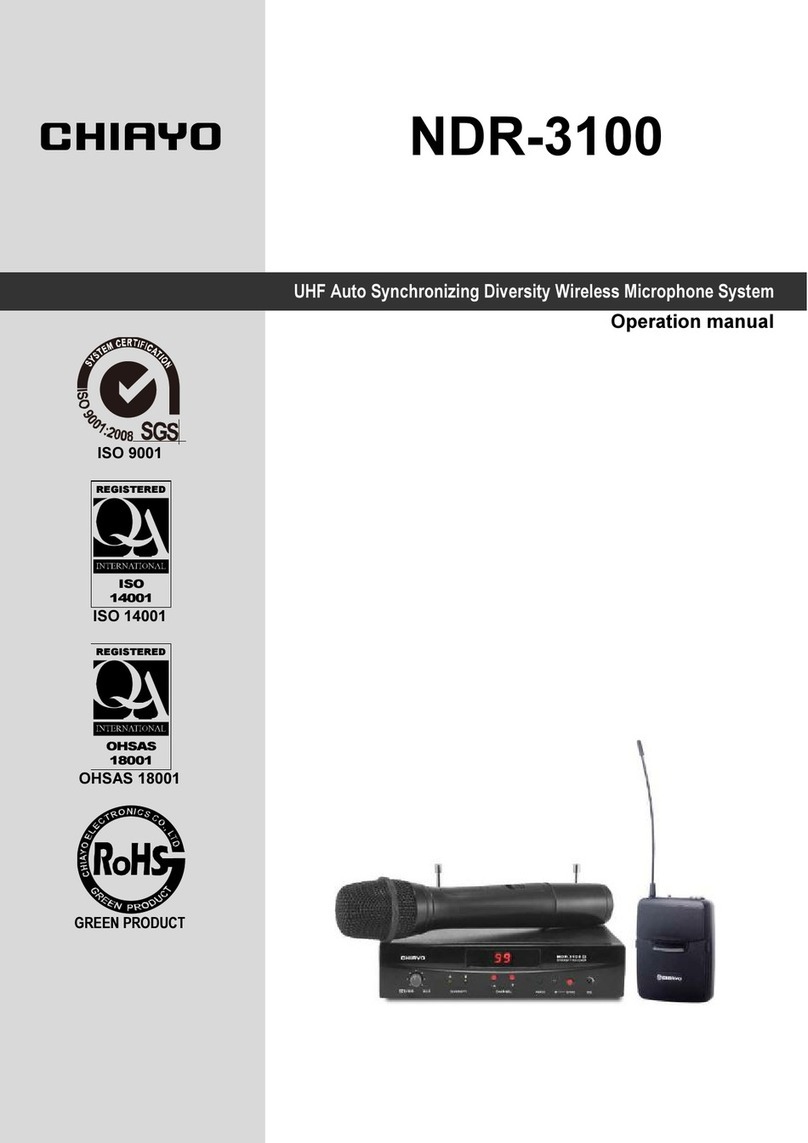 Chiayo NDR-3100 Operation manual