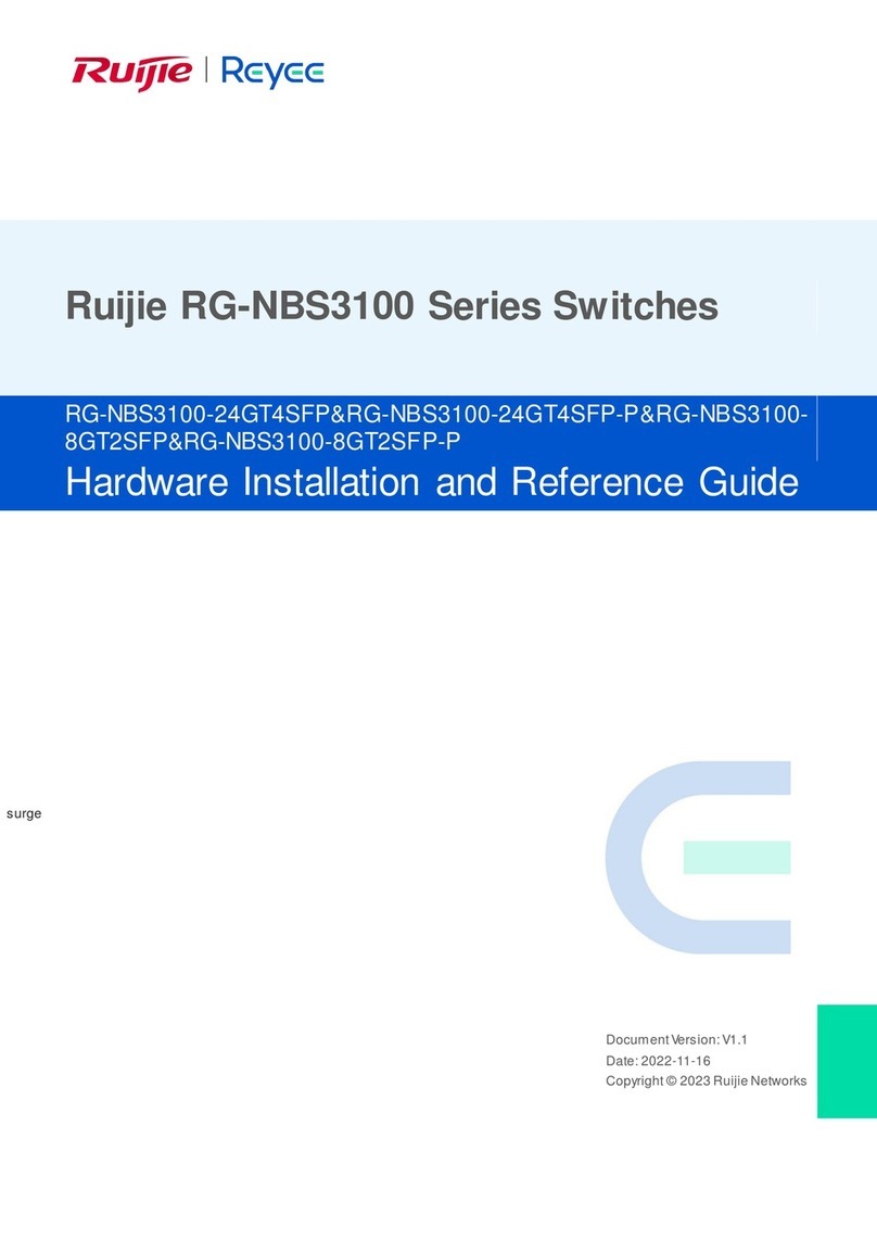 Reyee Ruijie RG-NBS3100 Series Hardware  installation and reference guide