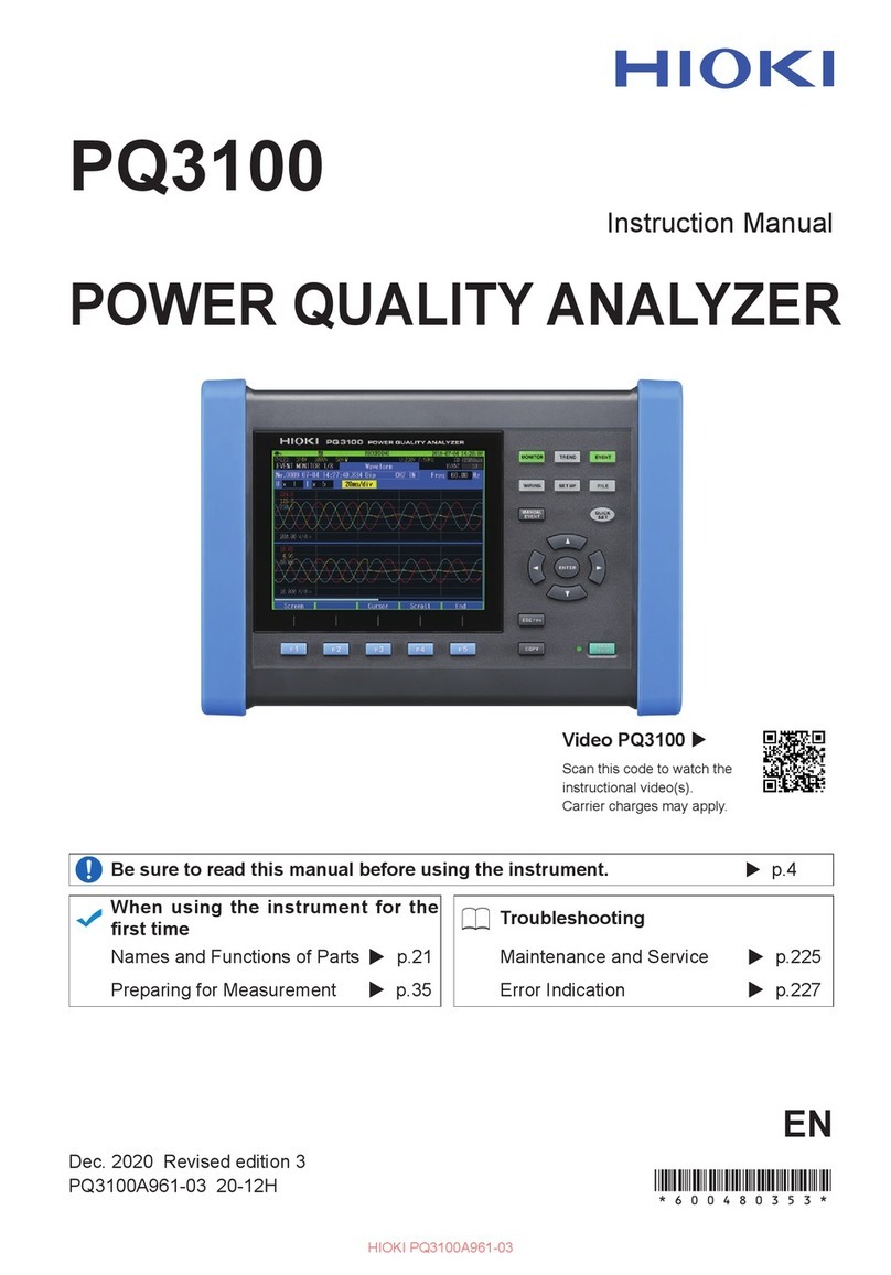 Hioki PQ3100-91 instruction manual