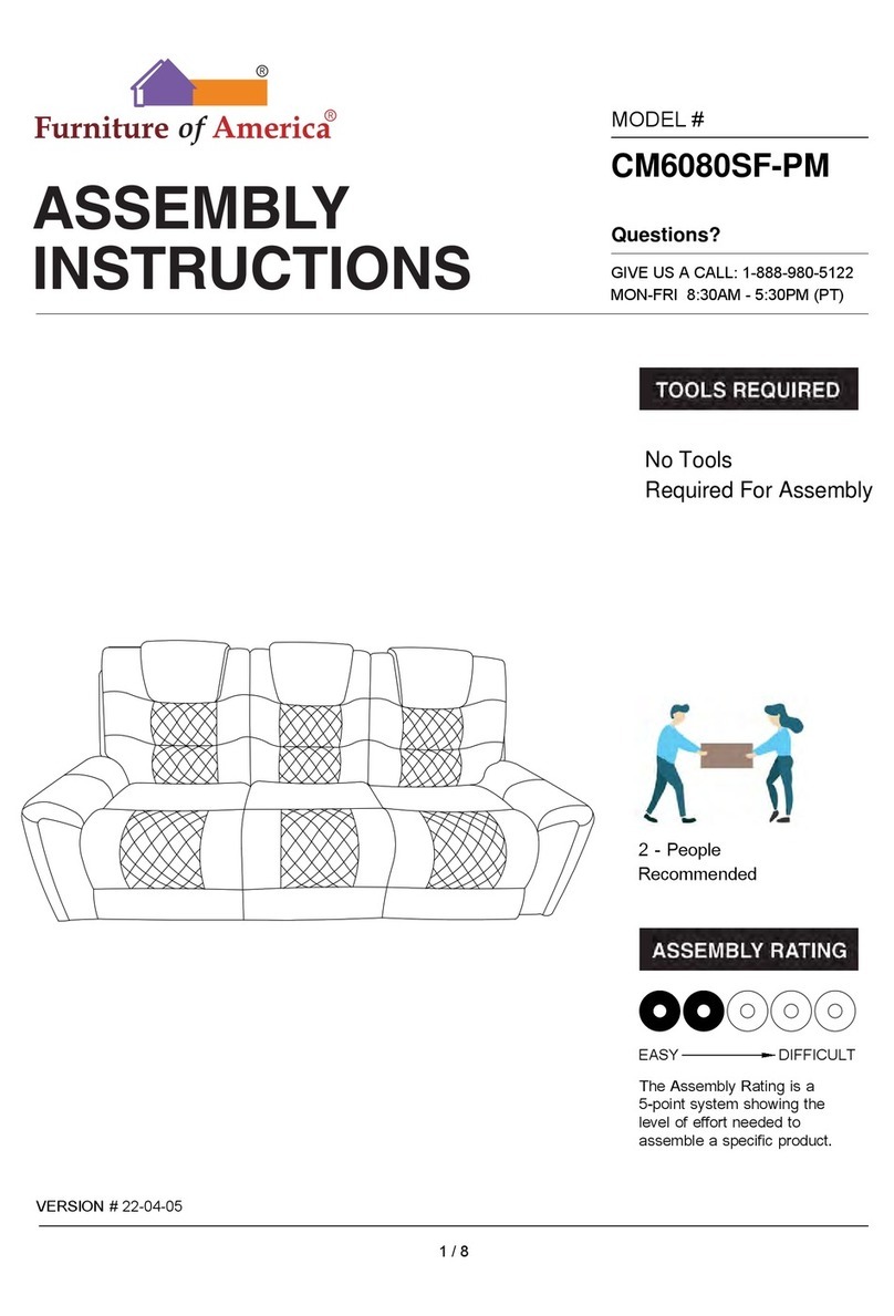 Furniture of America CM6080SF-PM Assembly instructions
