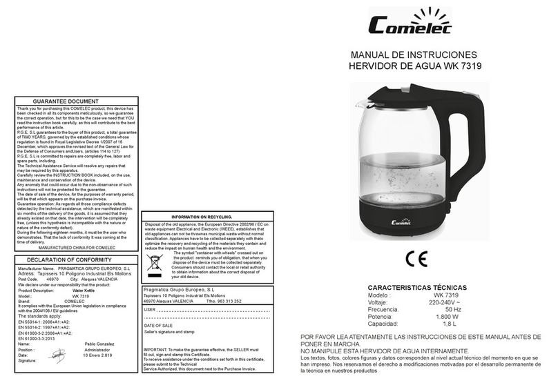 Comelec WK 7319 User manual
