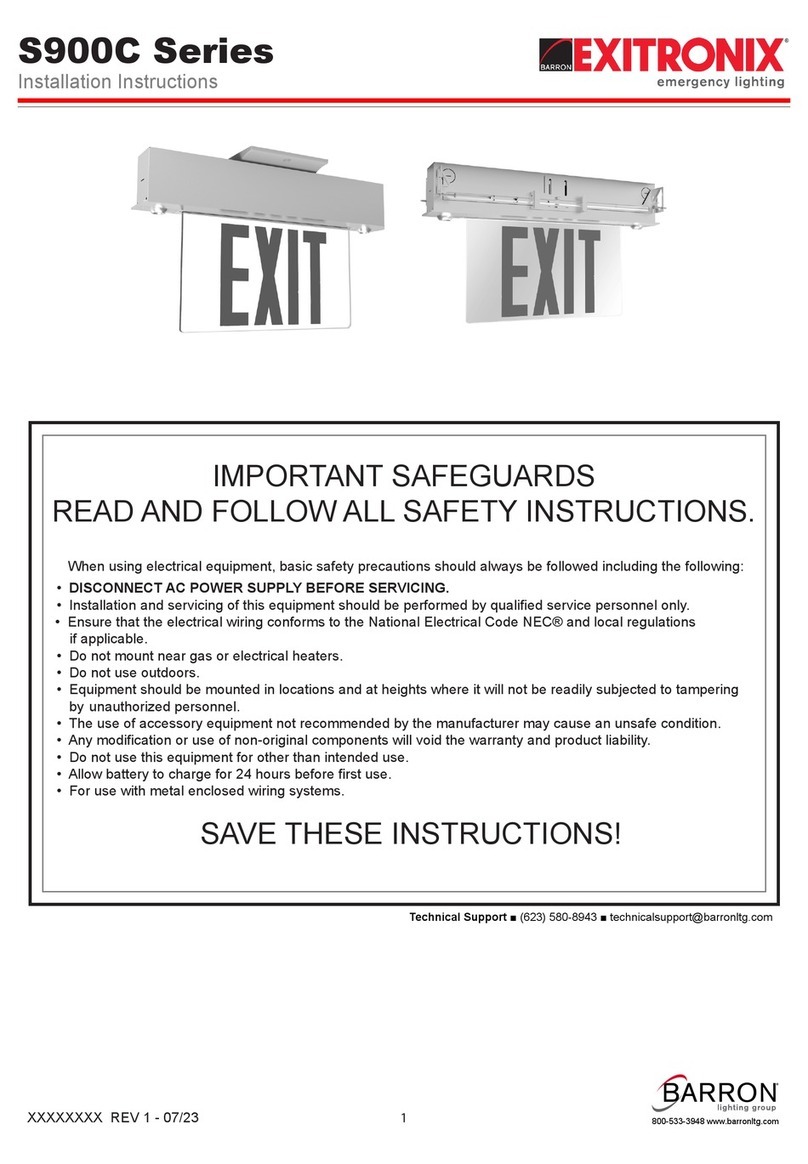 Exitronix S900C Series installation instructions