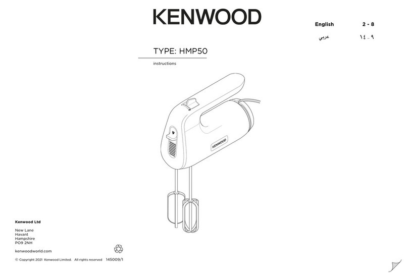 Kenwood QuickMix+ HMP50.000WH User manual