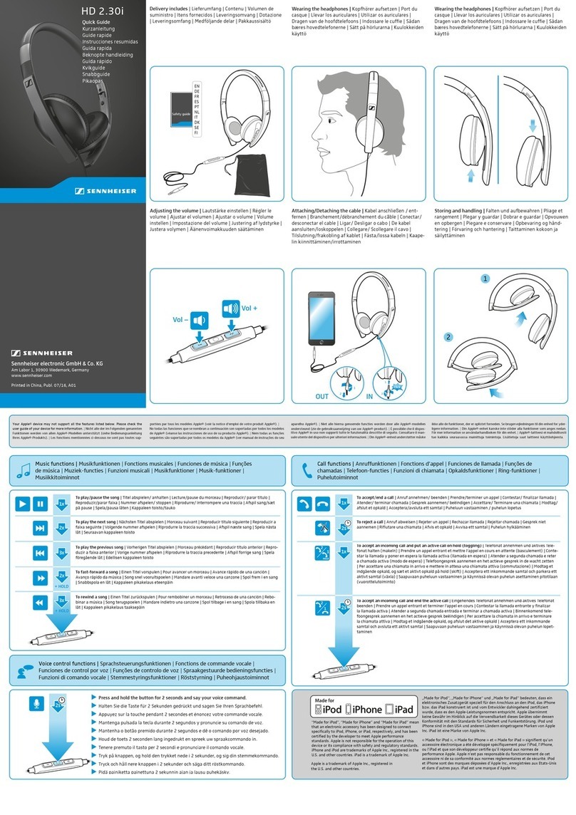 Sennheiser HD 2.30i quick guide