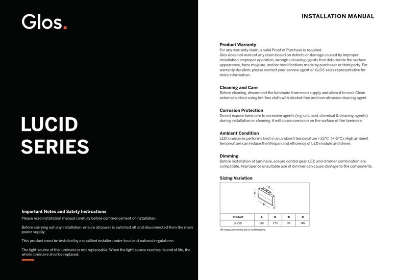 Glos LUCID Series installation manual