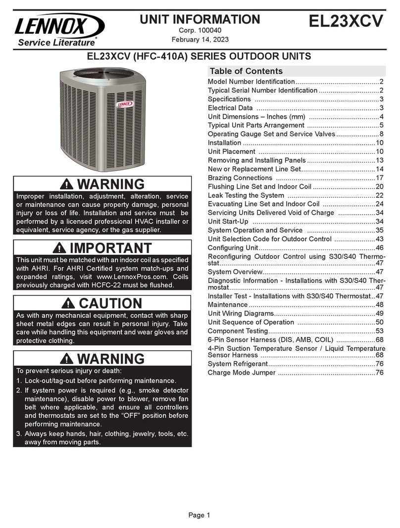 Lennox EL23XCV Series User manual Lennox EL23XCV Series User manual