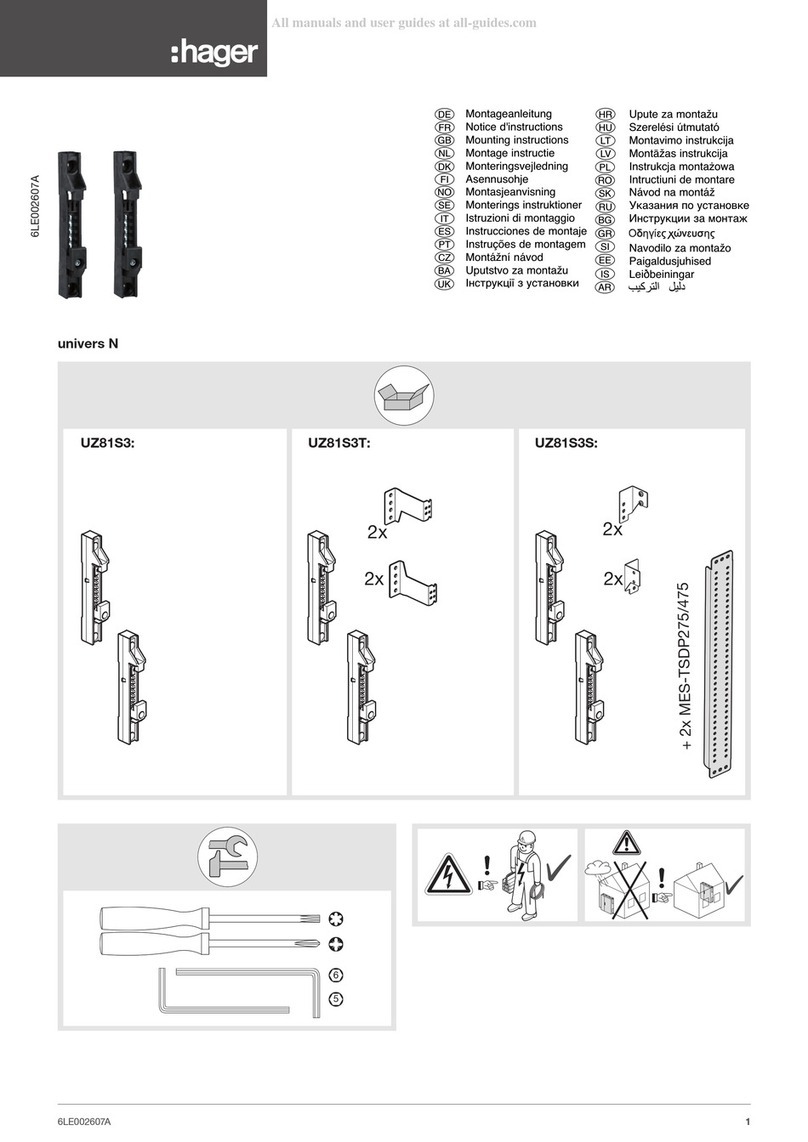 hager univers N Mounting instructions