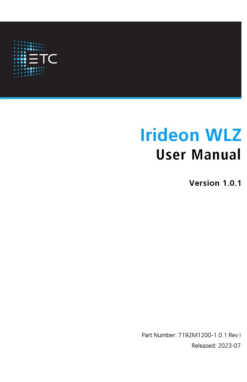 ETC Irideon WLZ User manual ETC Irideon WLZ User manual