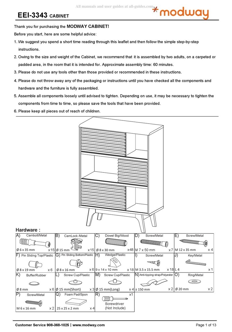 modway EEI-3343 Assembly instructions