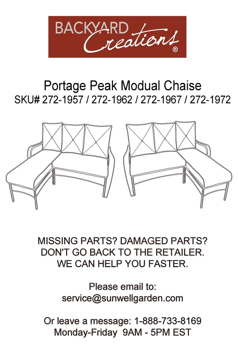 Backyard Creations Portage Peak 272-1957 manual