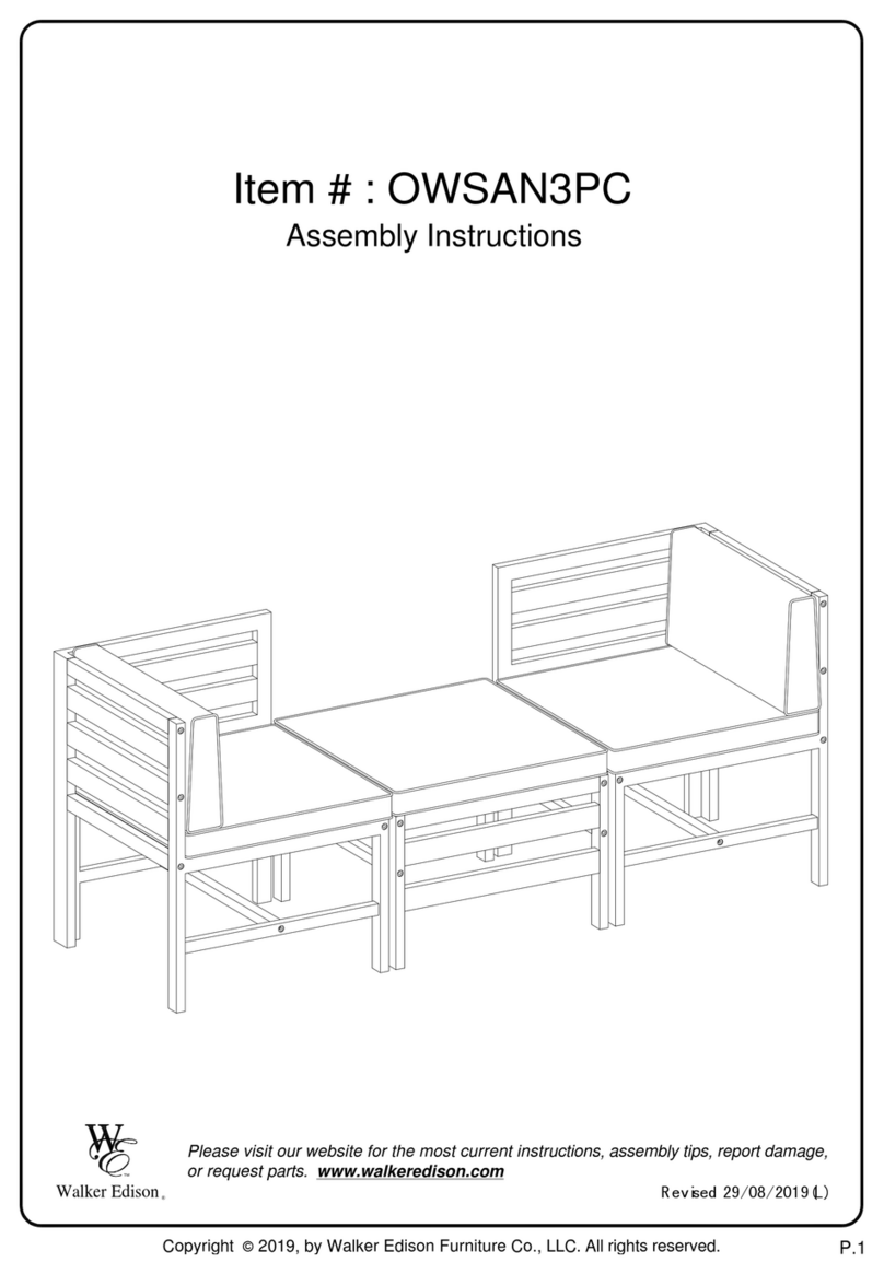 Walker Edison OWSAN3PC User manual