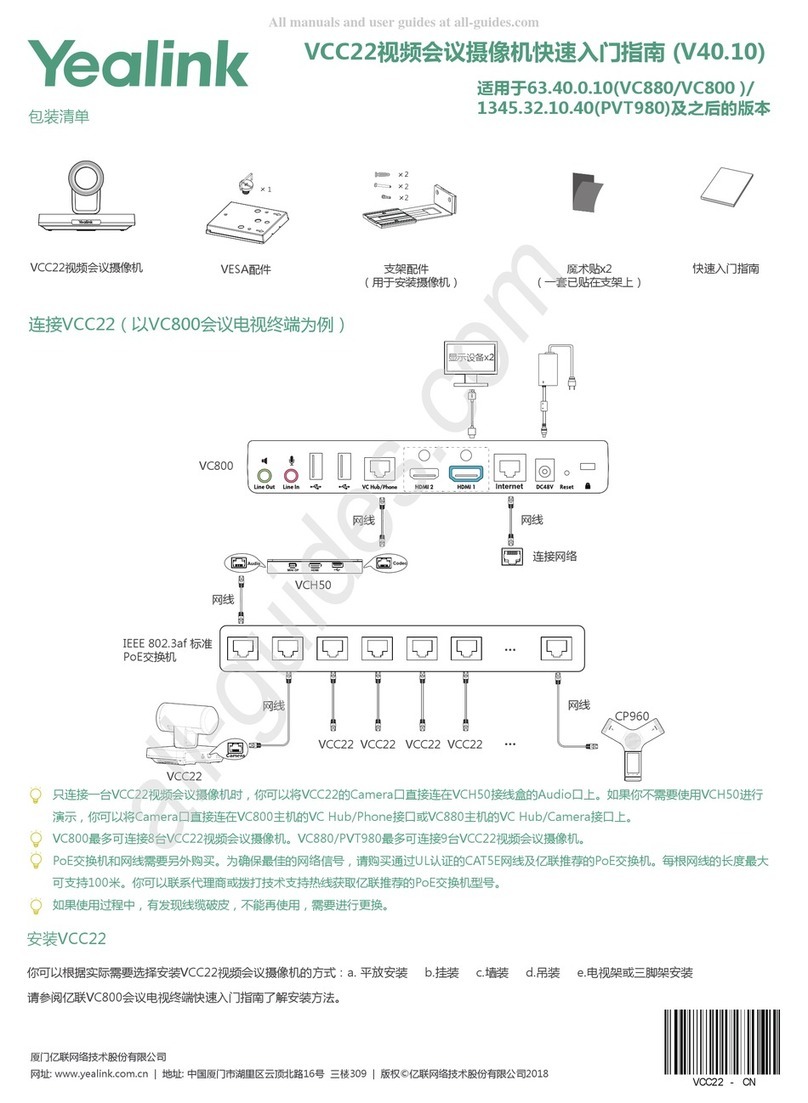 Yealink VCC22 User manual