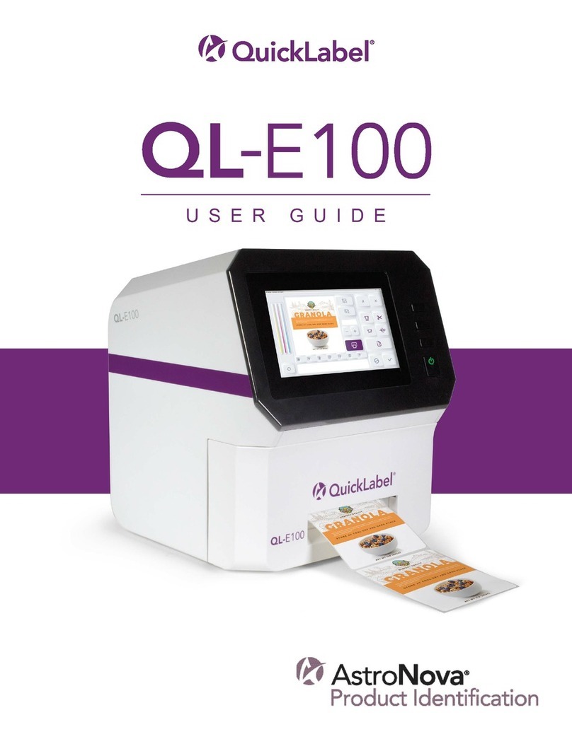 AstroNova QuickLabel QL-E100 User manual AstroNova QuickLabel QL-E100 User manual