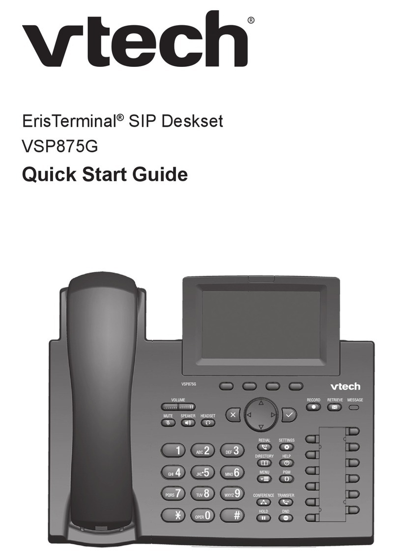 V-tech ErisTerminal VSP875G User manual