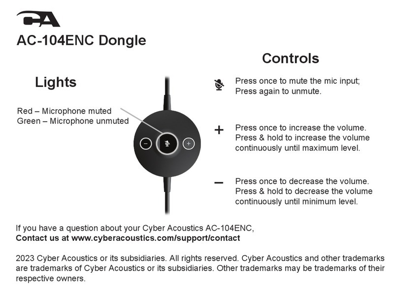 Cyber Acoustics AC-104ENC manual
