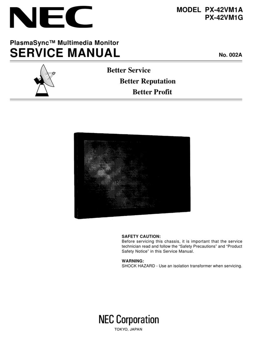 NEC PlasmaSync PX-42VM1G User manual NEC PlasmaSync PX-42VM1G User manual