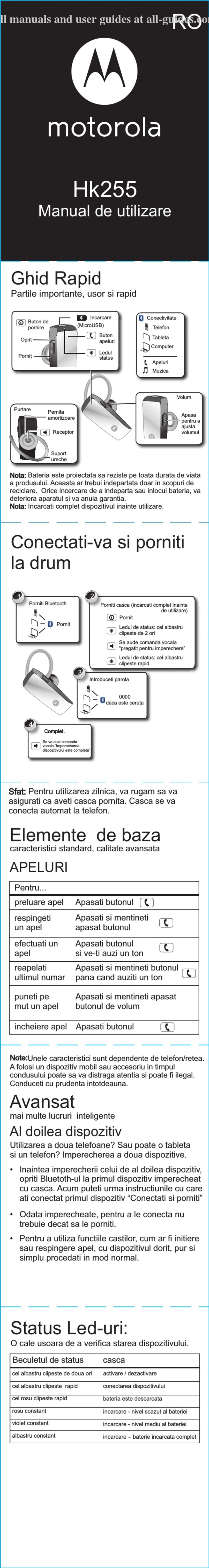 Motorola HK255 User manual