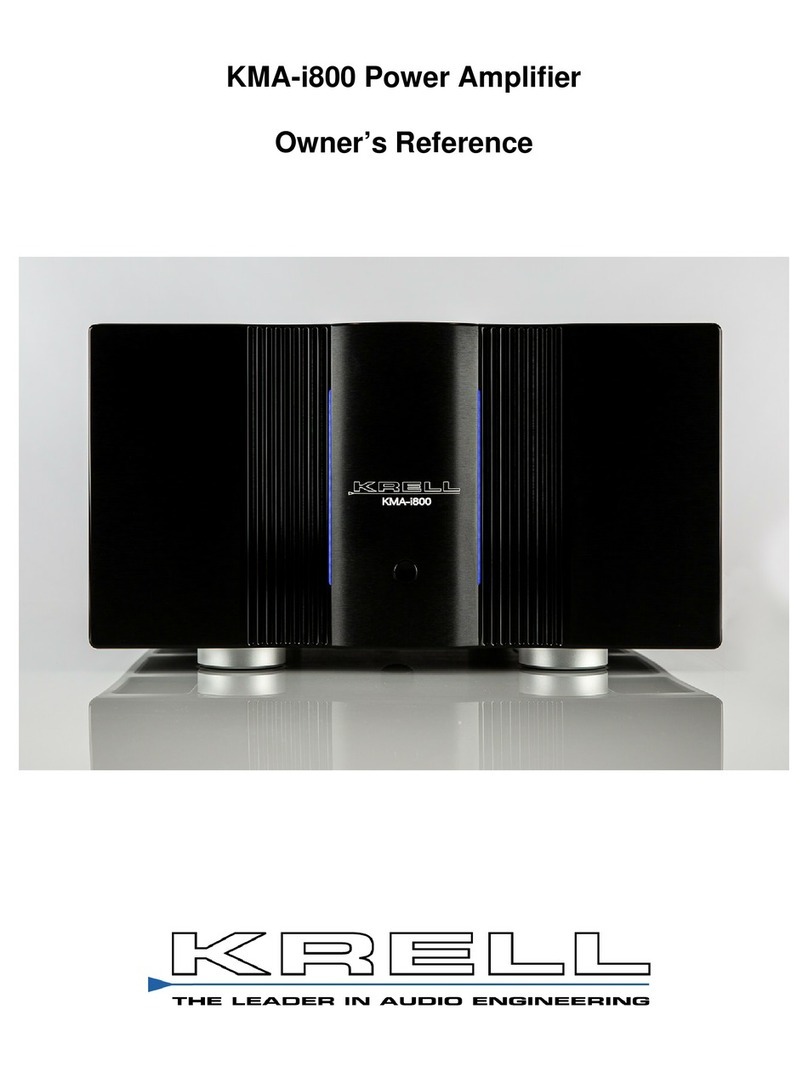 Krell Industries KMA-i800 Owner's reference