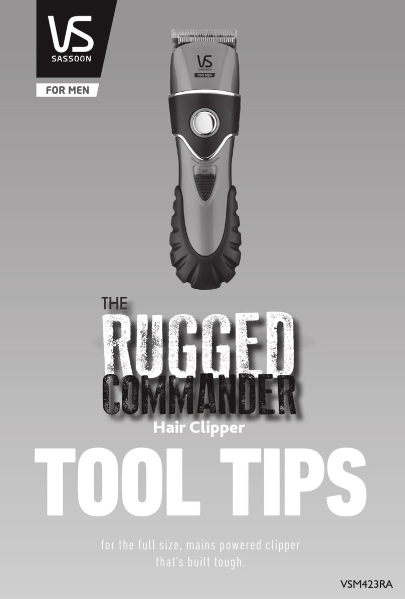 VS Sassoon Rugged Commander VSM423RA Tool Tips