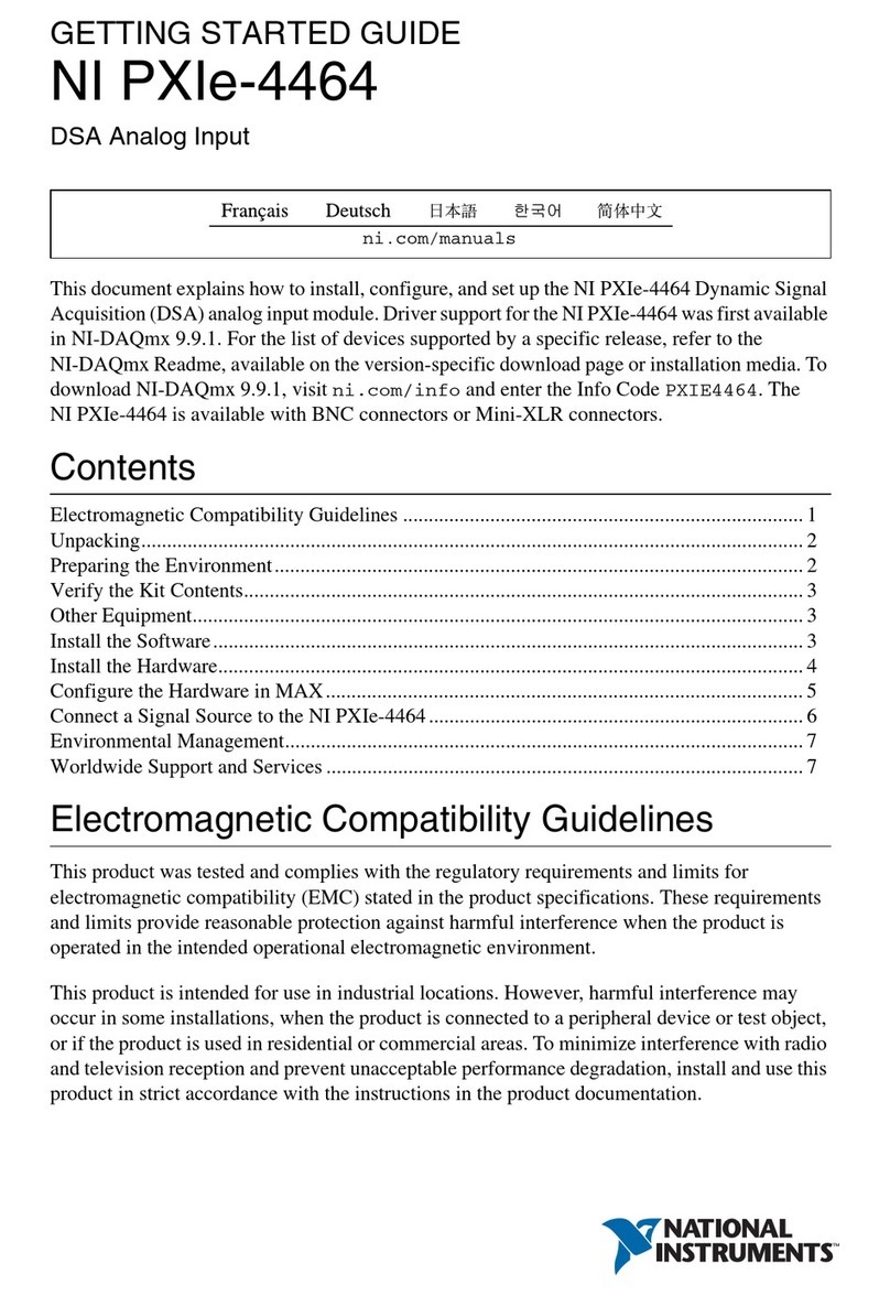 National Instruments NI PXIe-4464 User manual National Instruments NI PXIe-4464 User manual